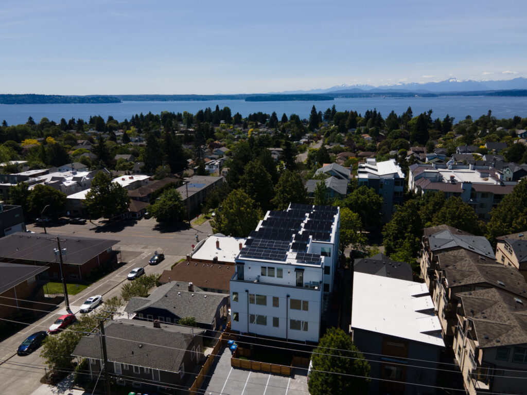 merz apartments drone aerial view